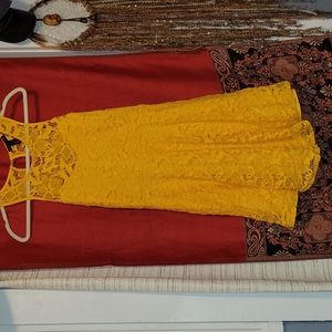 Lace Yellow Dress